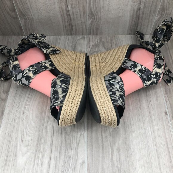 Ugg Wedge Sandals Womens 9 Lucianna Wrap Espadrille Platform Shoes - Picture 6 of 12